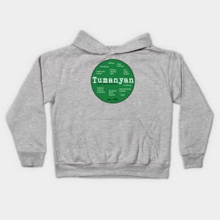 Tumanyan Town - green circle Kids Hoodie